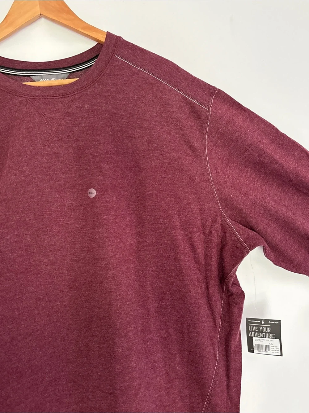 Eddie Bauer Fleece Crewneck Sweatshirt Men’s 2XL NEW Layering Outdoor Cozy A17